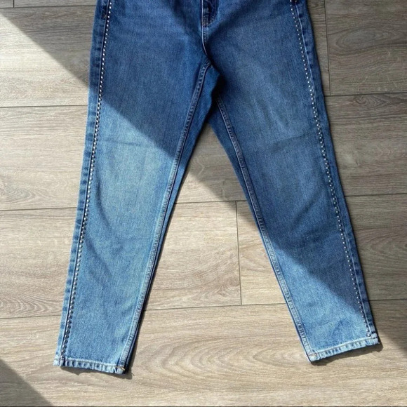 Topshop High Rise  Moto Studded Mom Jeans - Picture 6 of 15